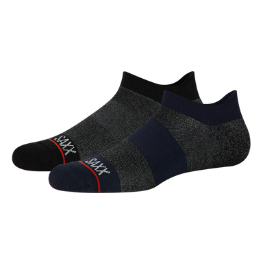 Saxx Whole Package Ankle Sock 2 Pack - Black Heather/Ombre Rugby Mens - Other Mens - Socks by Saxx | Grace the Boutique