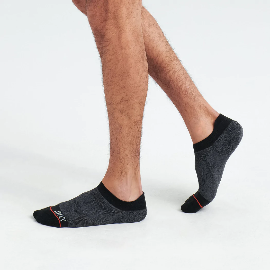 Saxx Whole Package Ankle Sock - Black Heather Mens - Other Mens - Socks by Saxx | Grace the Boutique