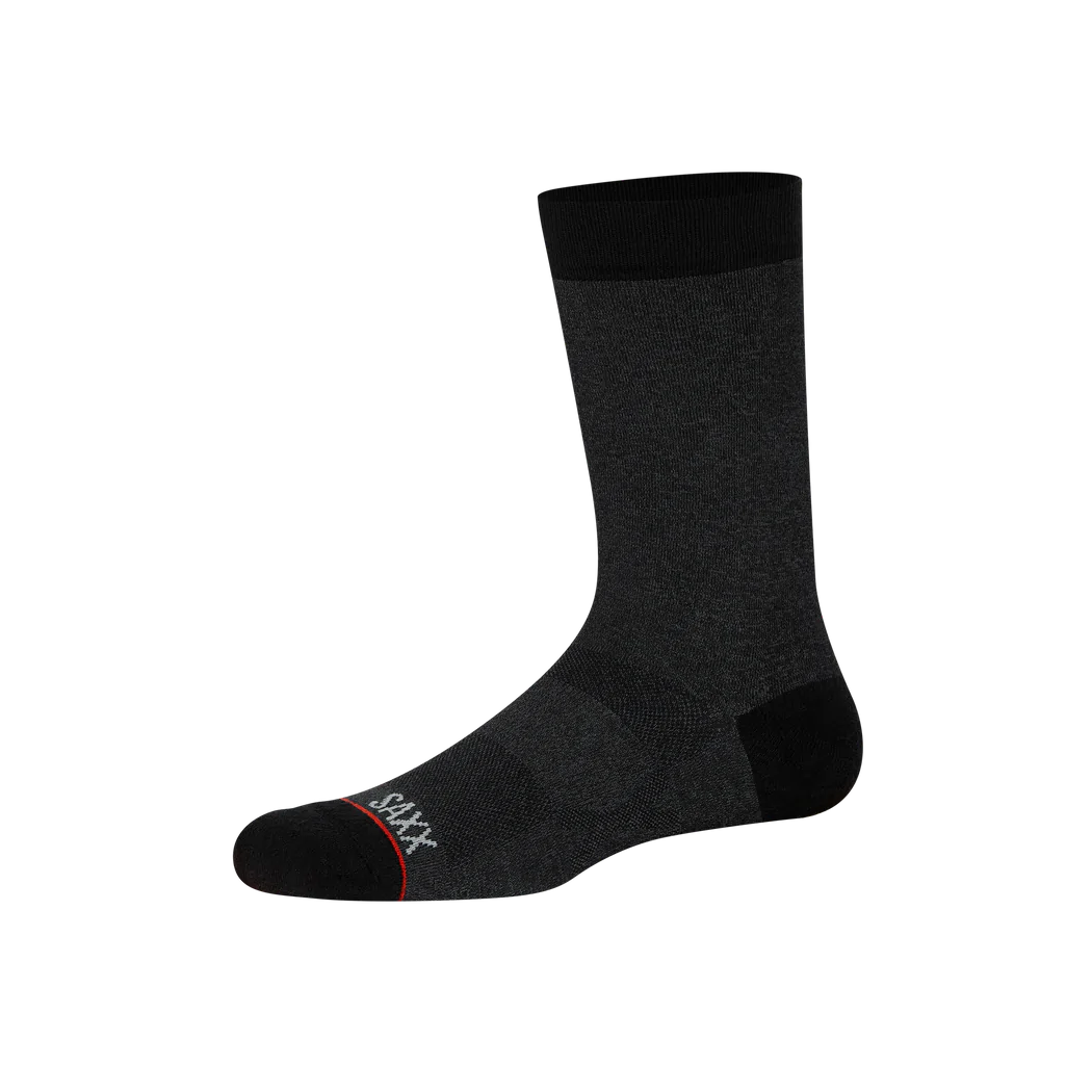 Saxx Whole Package Crew Sock - Black Heather Men’s - Other Mens - Socks by Saxx | Grace the Boutique