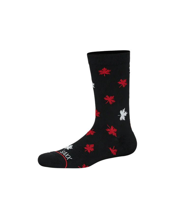 Saxx Whole Package Crew Sock - Maple Leaf/Blk Mens - Other Mens - Socks by Saxx | Grace the Boutique