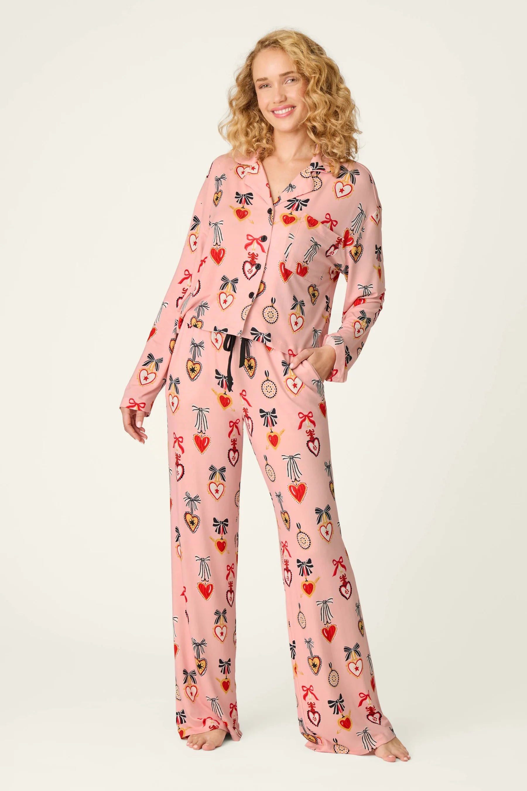PJ Salvage Sweetheart Dreams PJ Set - Iced Rose