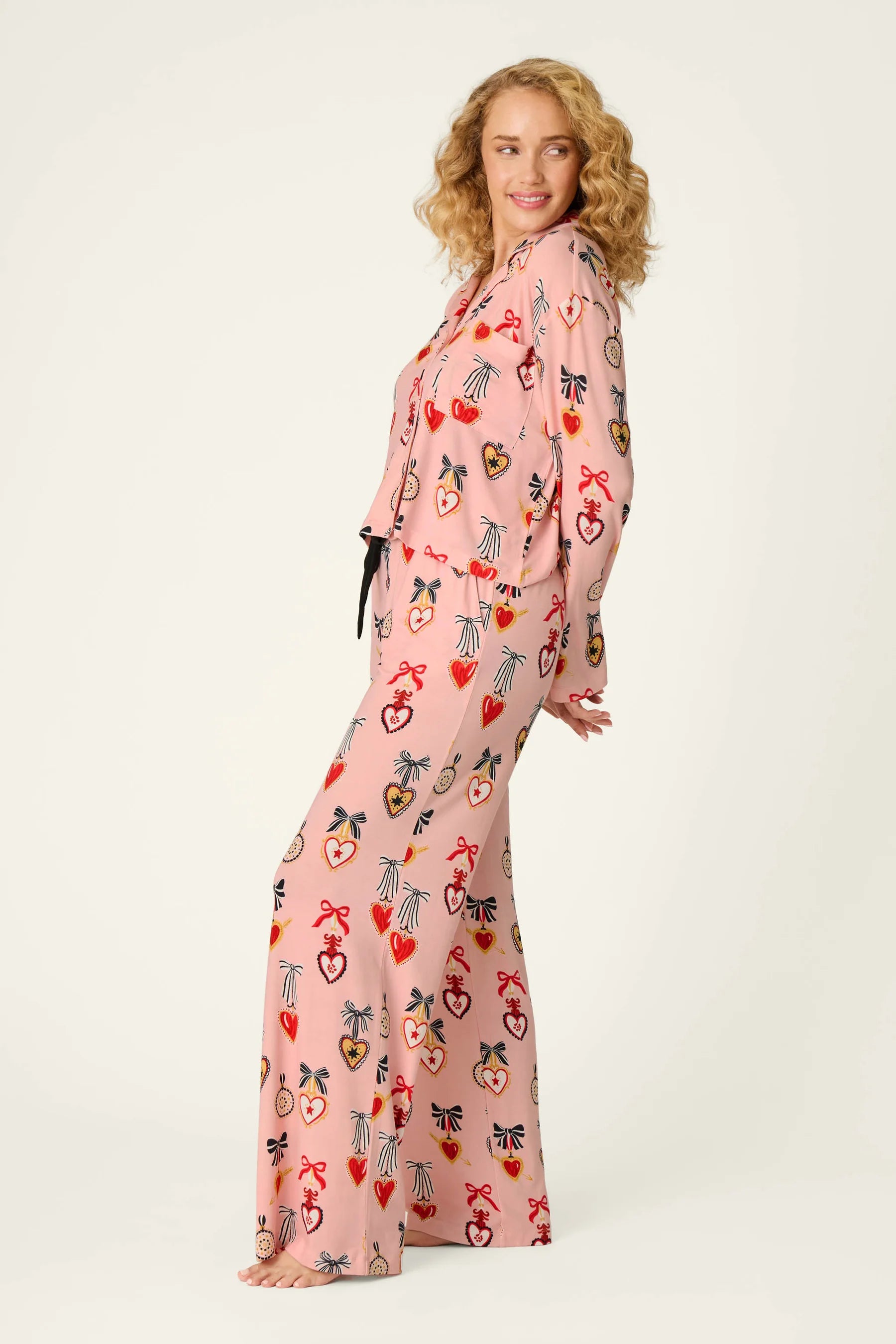 PJ Salvage Sweetheart Dreams PJ Set - Iced Rose