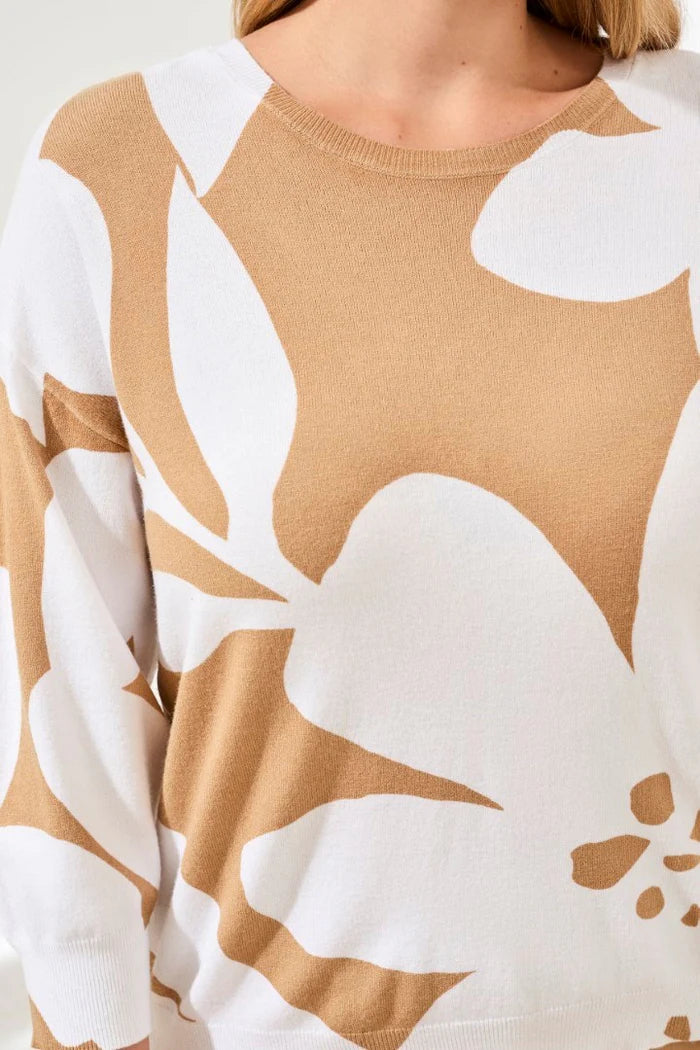 Tribal Everleigh Printed Sweater - Sesame