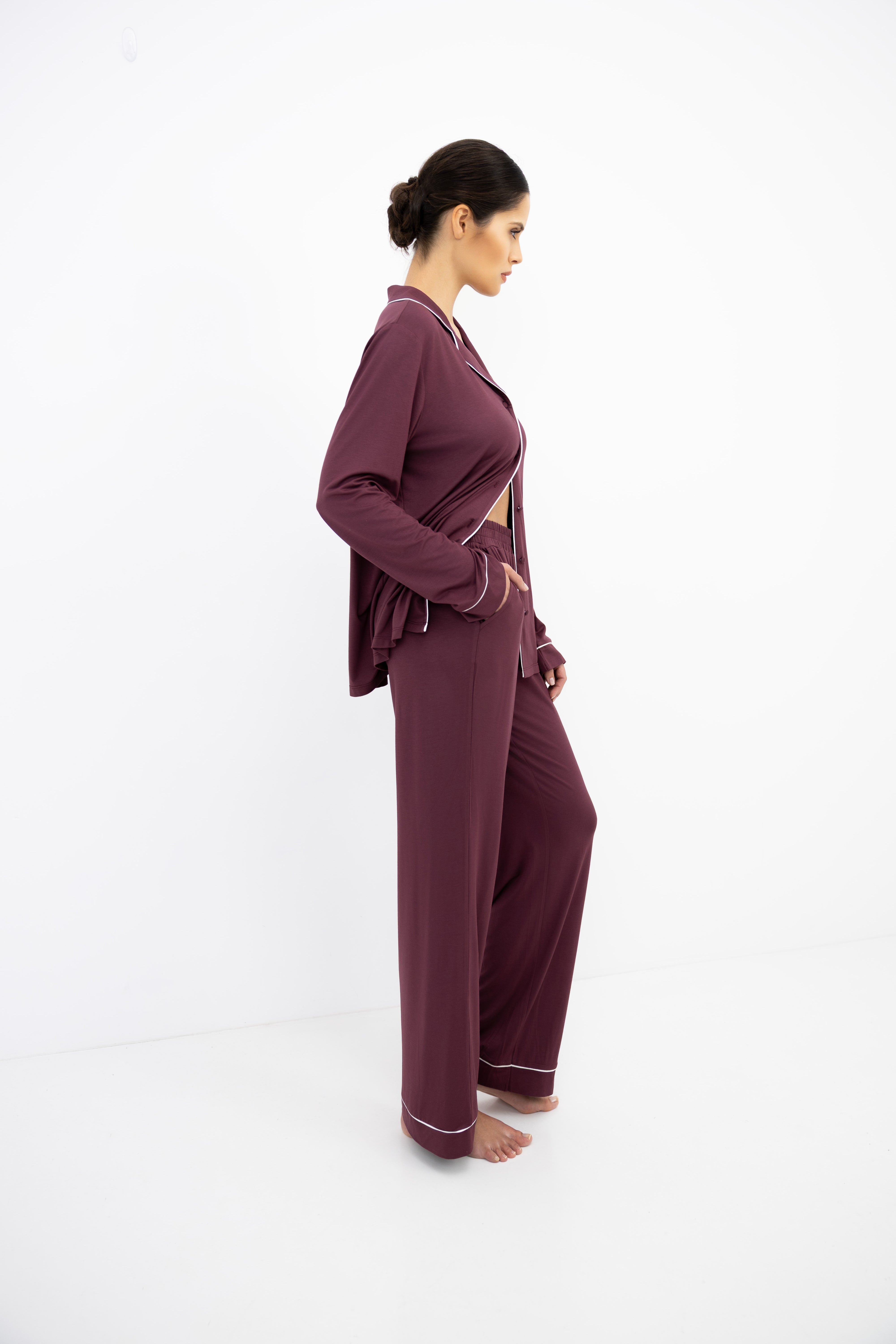 Sensis Samira Pajama Set - Plum