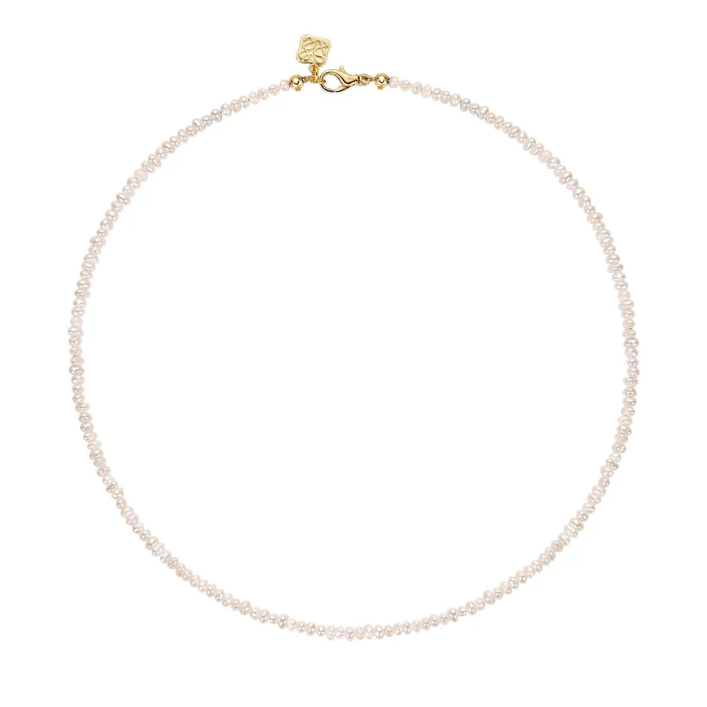 Sera Sera Mini Button Pearl Necklace