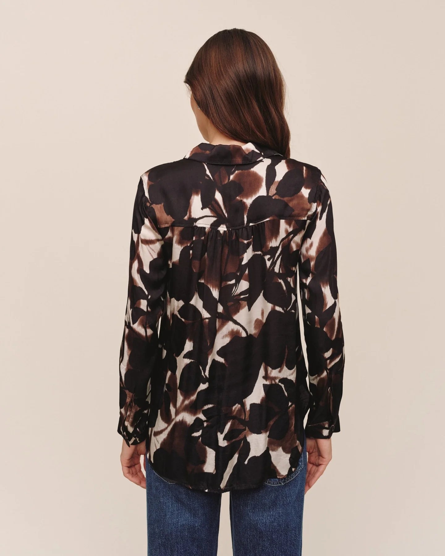 Bella Dahl Shadow Floral Button Down