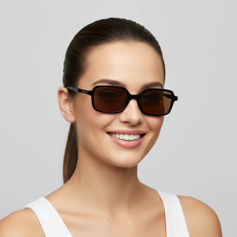 Shady Lady Rachel Sunglasses - Black/Brown