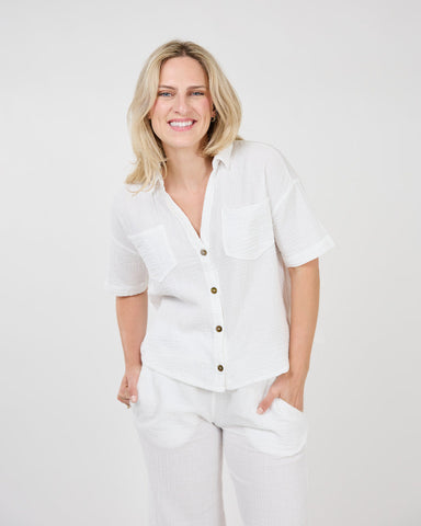 Shannon Passero Deionna Shirt - White Clothing - Tops - Shirts - Blouses - Blouses Opening Price by Shannon Passero | Grace the Boutique