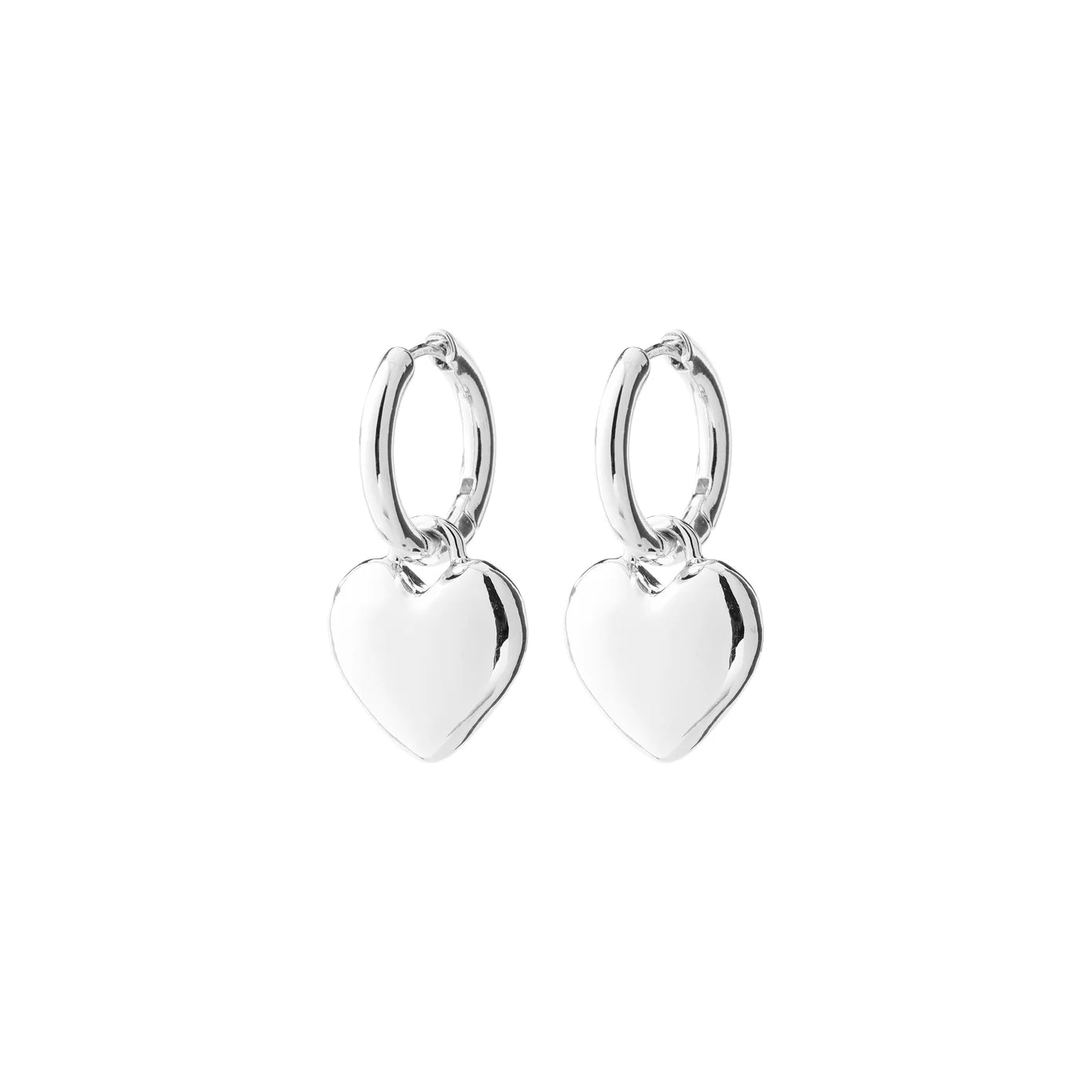Pilgrim Arien Heart Earrings - Silver