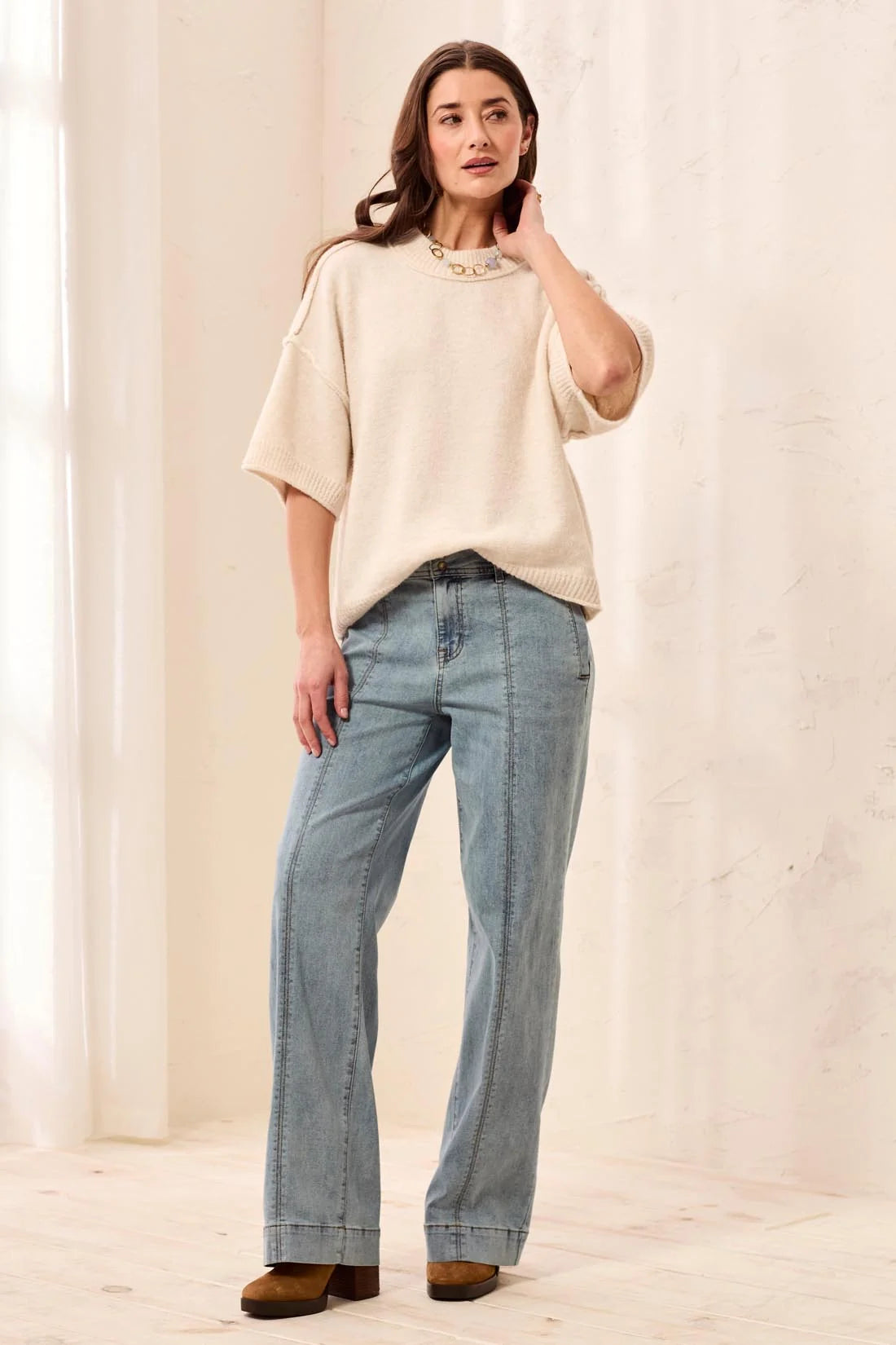 Tribal Audrey Wide Trouser - Skylight