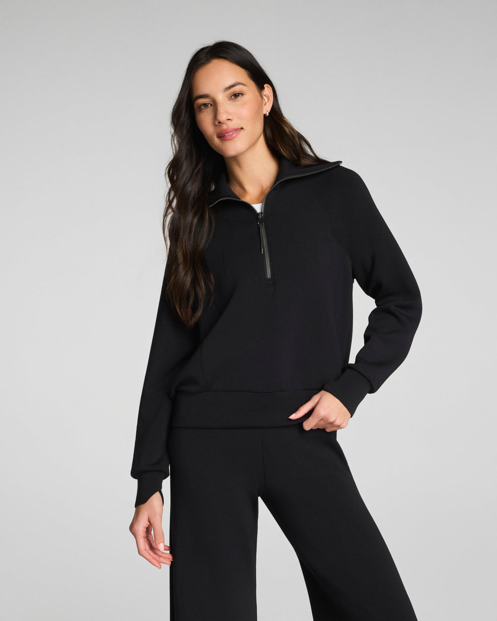 Spanx AirEssentials Half Zip - Black