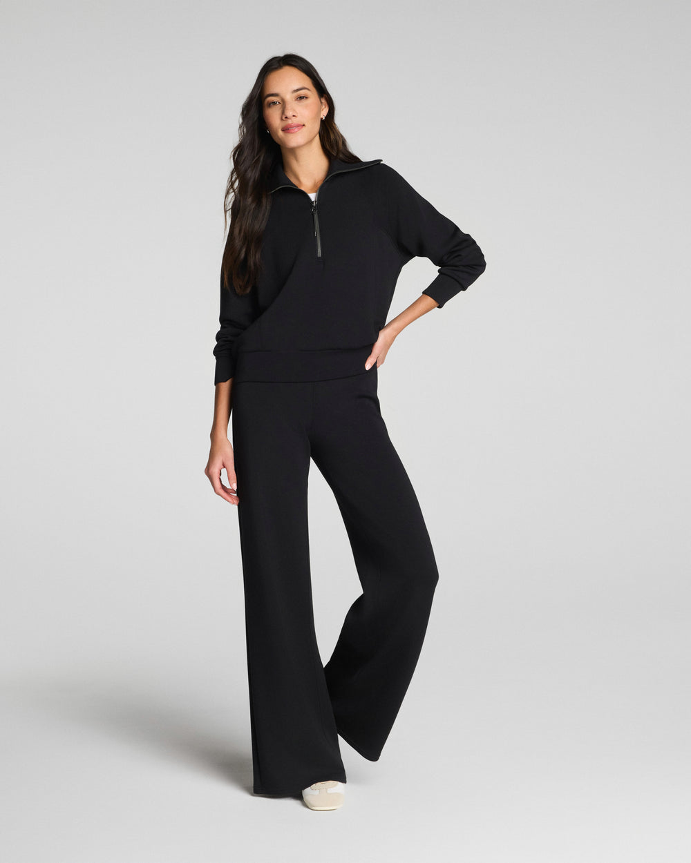 Spanx AirEssentials Half Zip - Black
