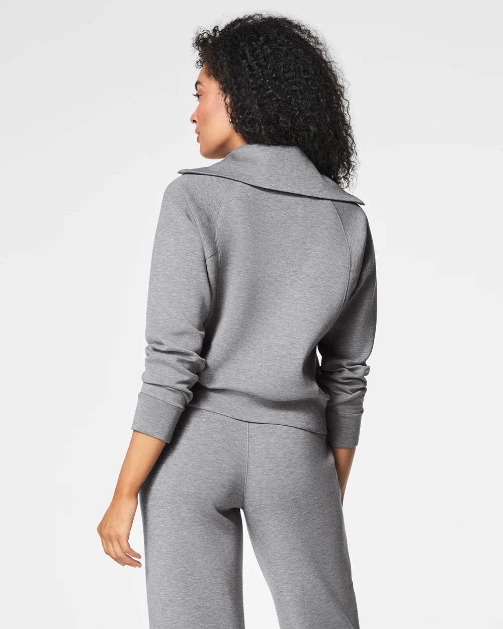 Spanx AirEssentials Half Zip - Grey Heather Sleepwear - Other Sleepwear - Loungewear by Spanx | Grace the Boutique