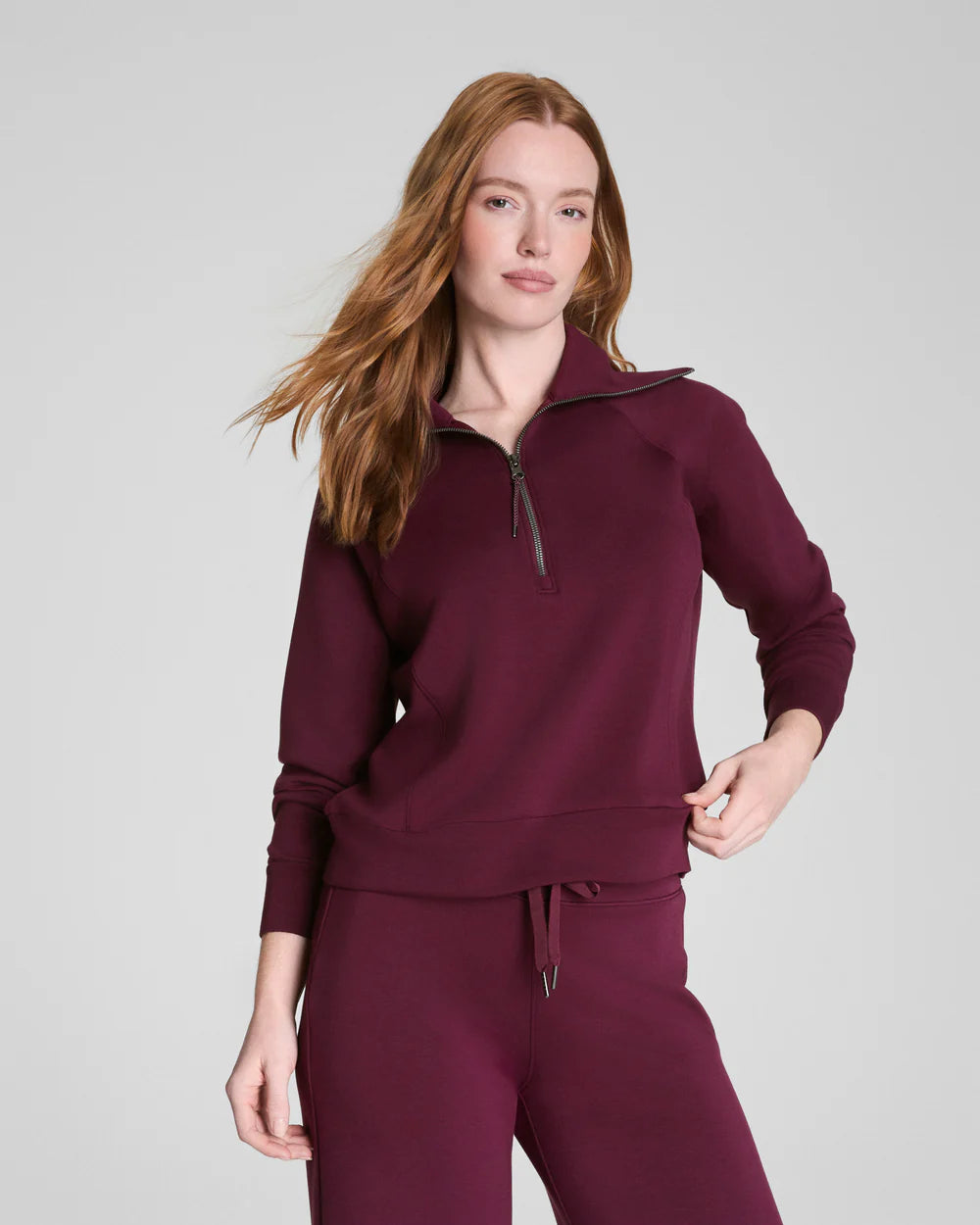 Spanx AirEssentials Half Zip - Plum Berry