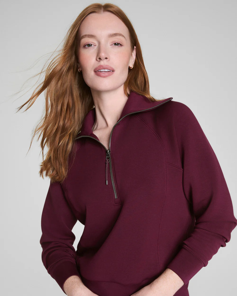 Spanx AirEssentials Half Zip - Plum Berry
