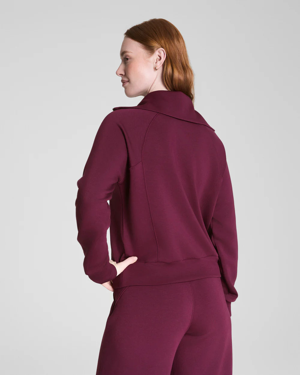 Spanx AirEssentials Half Zip - Plum Berry