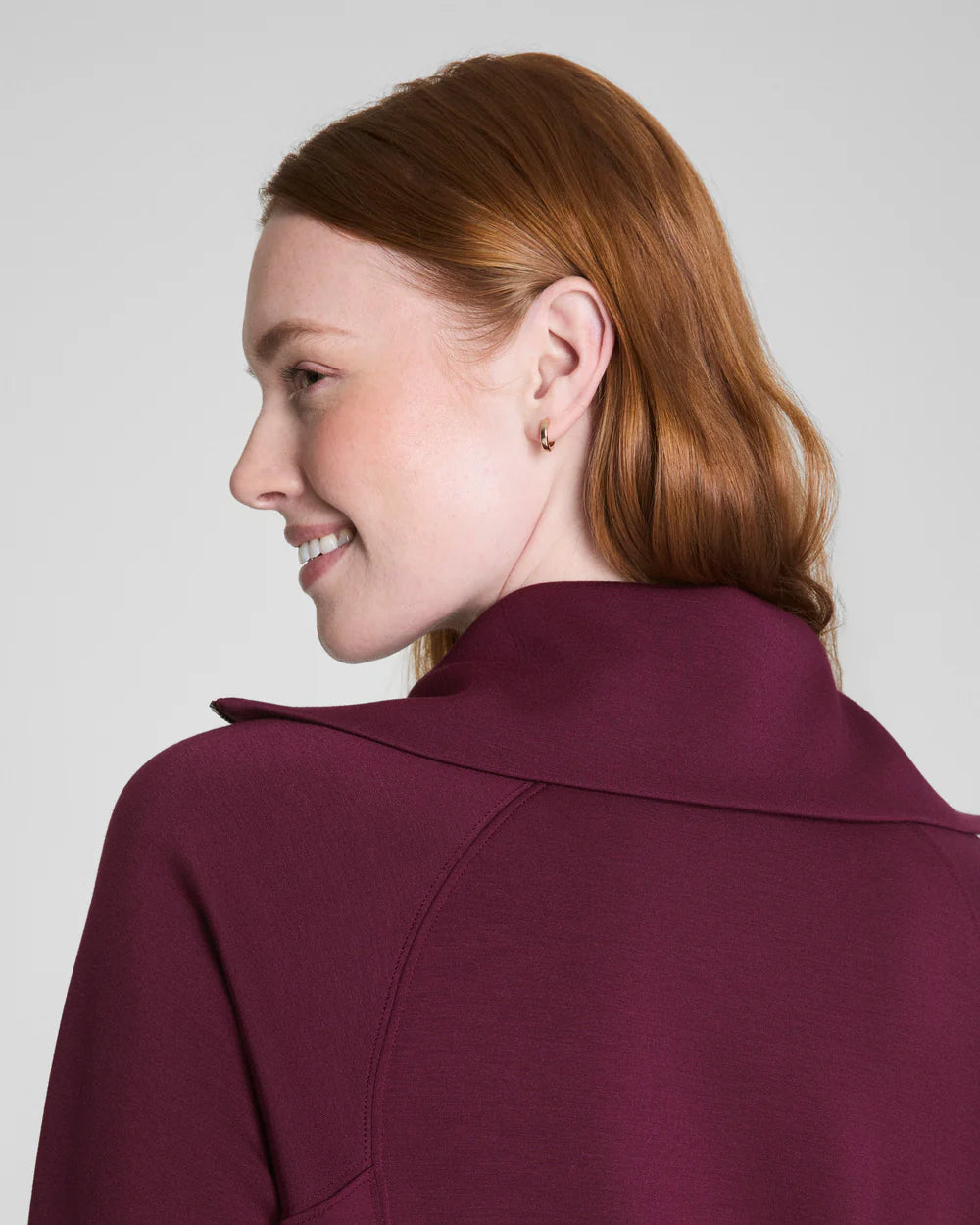 Spanx AirEssentials Half Zip - Plum Berry