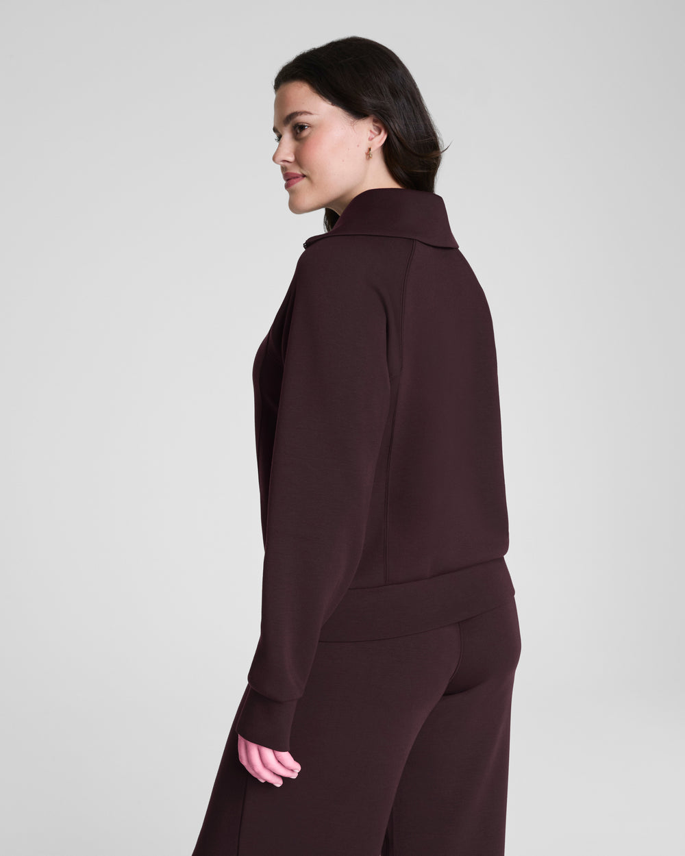 Spanx AirEssentials Half Zip - Truffle Brown