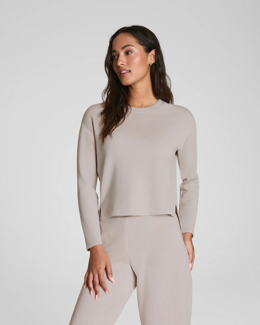 Spanx AirEssentials LS Side Slit Top - French Grey
