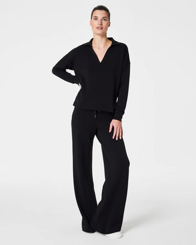 Spanx AirEssentials Polo Top - Black Sleepwear - Other Sleepwear - Loungewear by Spanx | Grace the Boutique