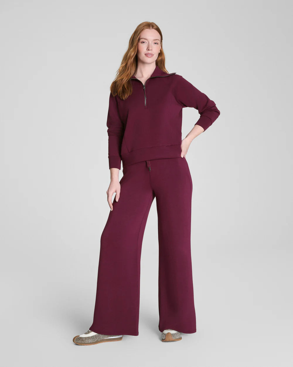 Spanx AirEssentials Wide Leg Pant - Plum Berry