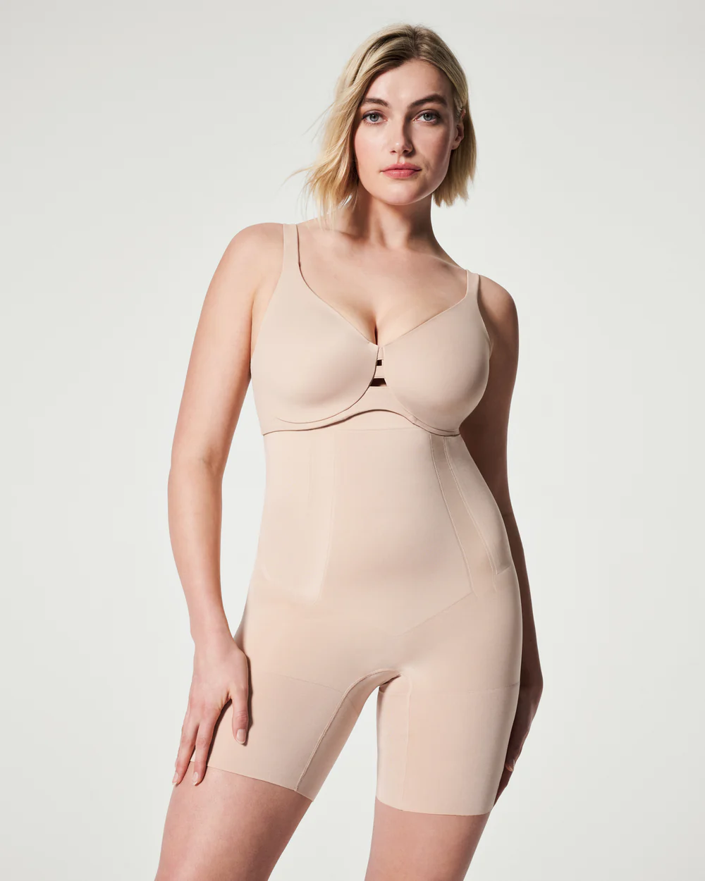 Spanx Oncore High-Waisted Mid-Thigh Short - Soft Nude Lingerie - Other Lingerie - Shapewear by Spanx | Grace the Boutique