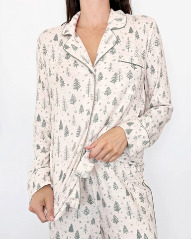 Splendid Flora Pillow Soft Set - Fir Green Trees Sleepwear - Pajamas by Splendid | Grace the Boutique