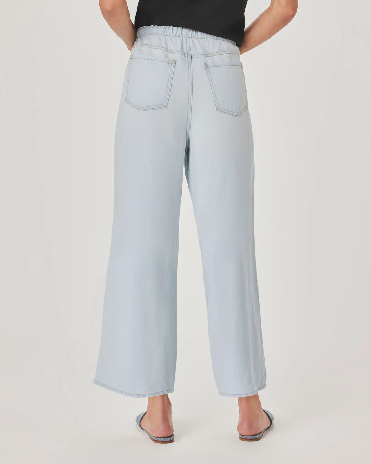 Splendid Lounge Denim Wide Leg Crop - Bleach