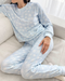 Splendid Marna Fuzzy Thermal Set - Snowflake Sleepwear - Pajamas by Splendid | Grace the Boutique