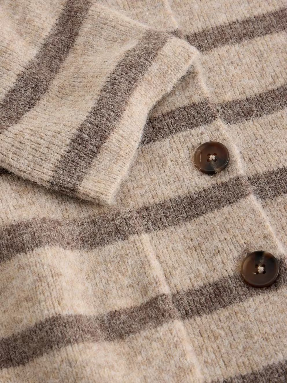 White Stuff Margot Stripe Cardi - Natural Multi