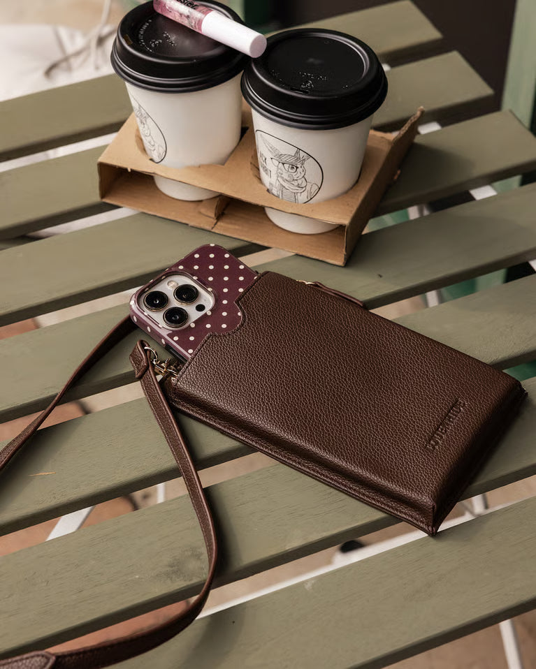 Louenhide Suki RFID Phone Bag - Chocolate