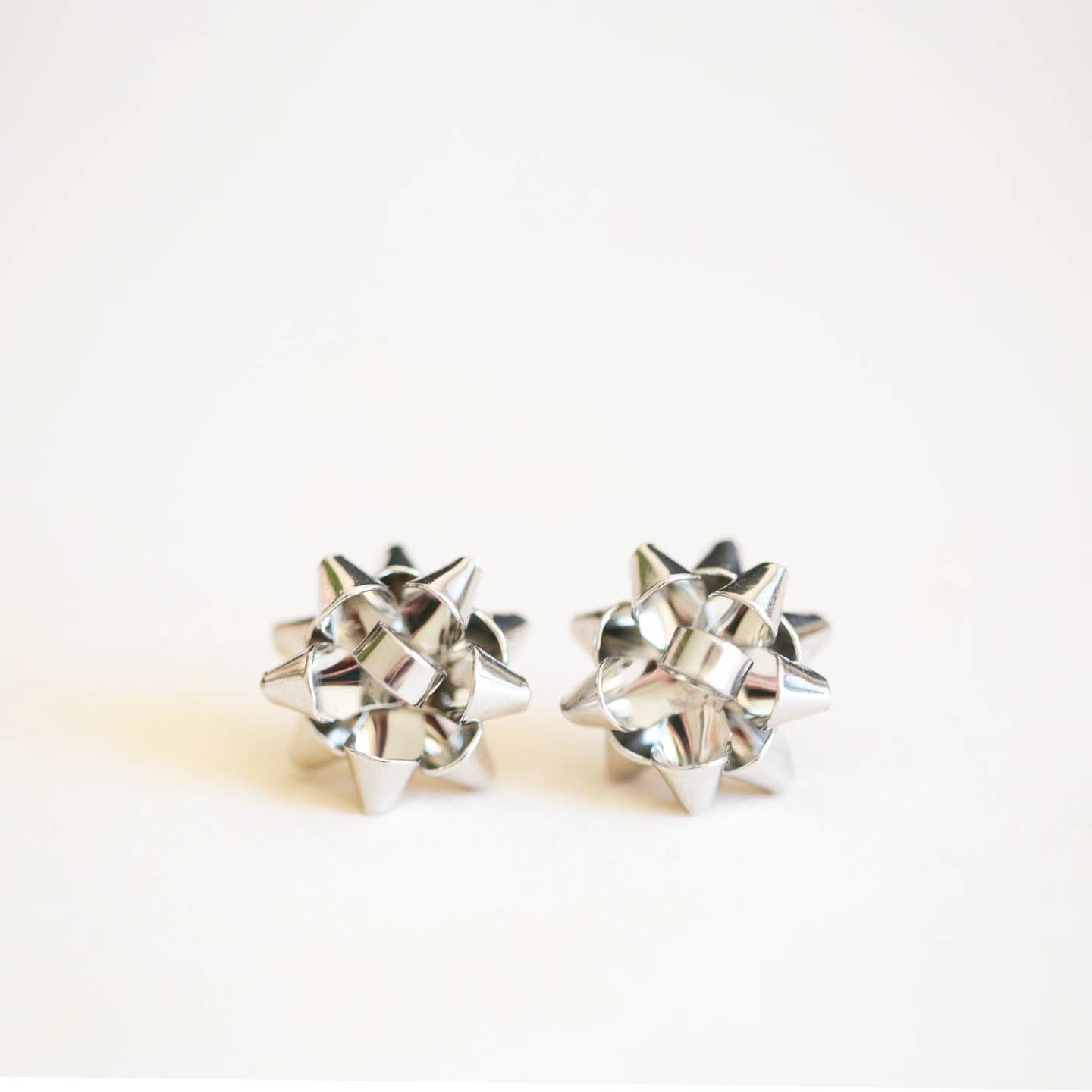 Sunshine Studios Holiday Bow Earrings - Silver Accessories - Jewelry - Earrings by Sunshine Studios | Grace the Boutique