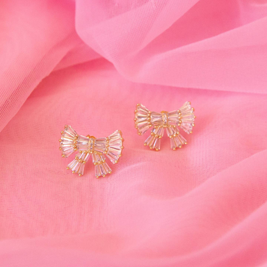 Sunshine Studios Holiday Sparkle Bow Earrings Accessories - Jewelry - Earrings by Sunshine Studios | Grace the Boutique