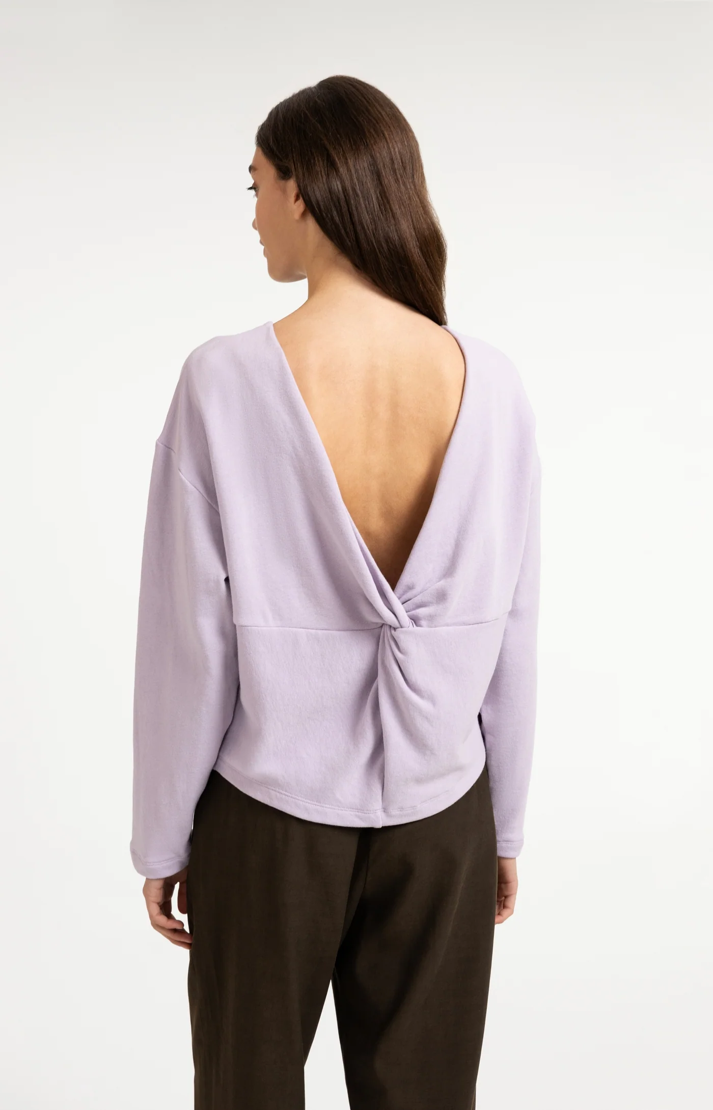 Yaya Knot Back Sweatshirt - Iris
