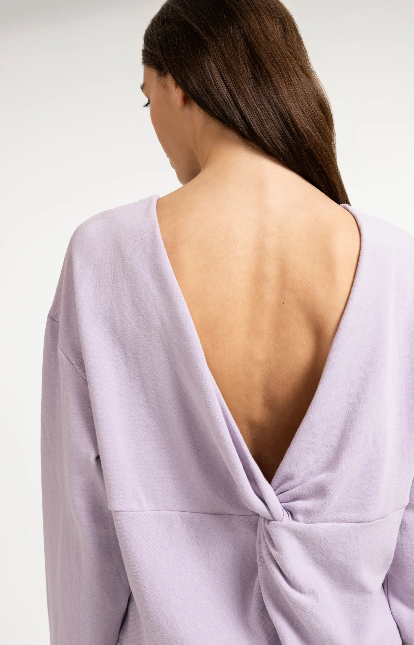 Yaya Knot Back Sweatshirt - Iris