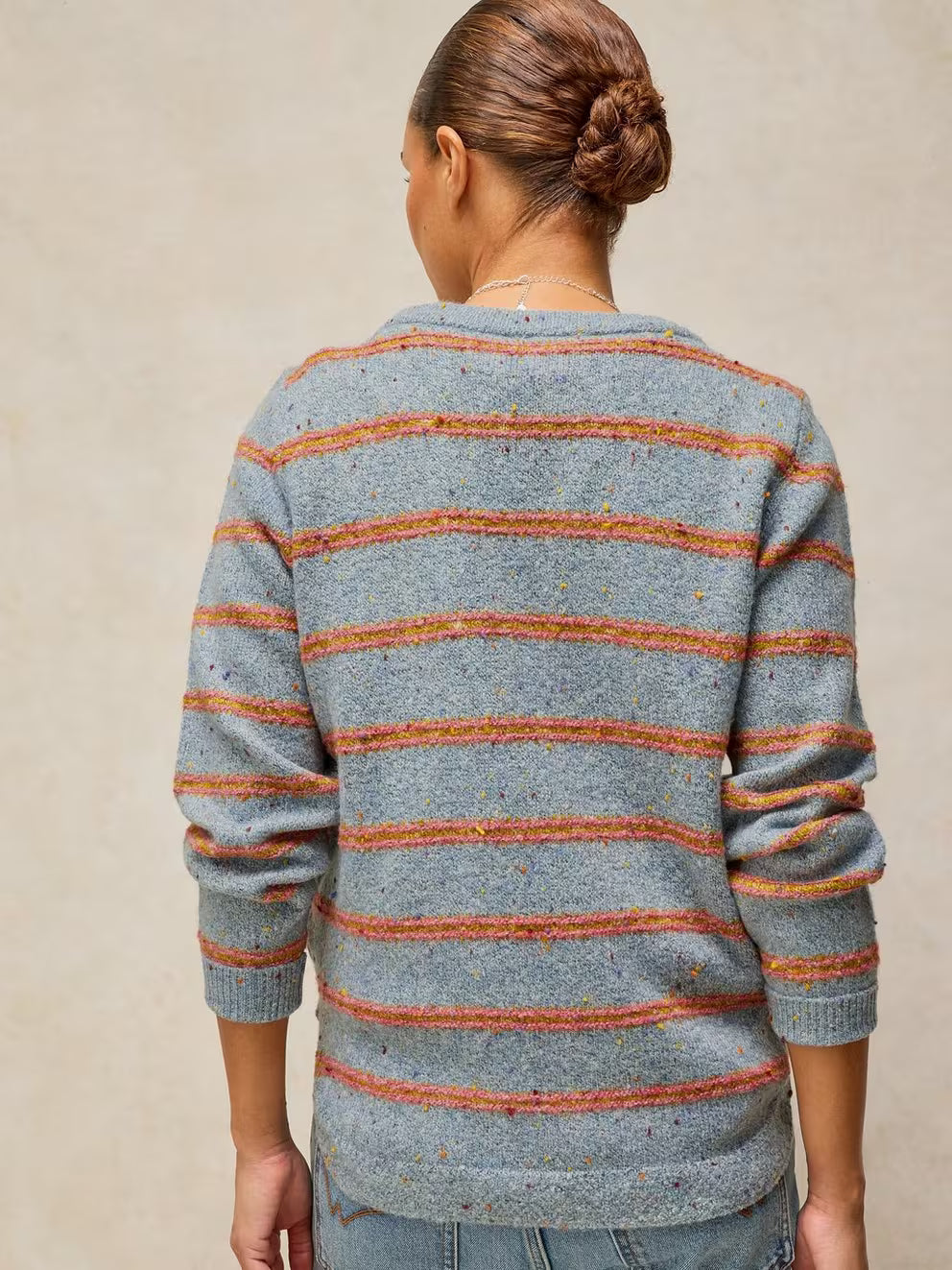 White Stuff Talia Stripe Jumper - Blue Multi