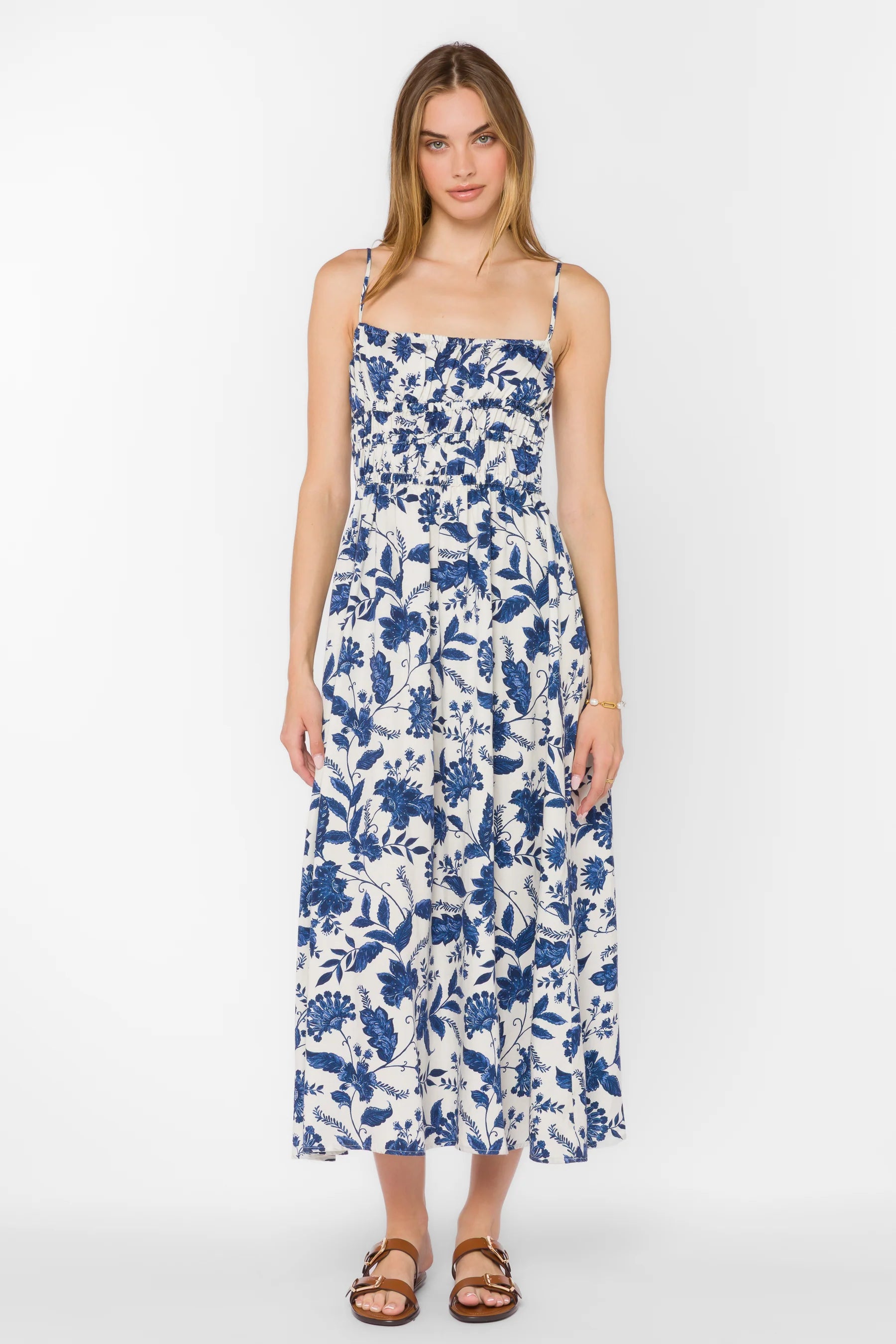 Velvet Heart Tanella Dress - Blue Jacobean