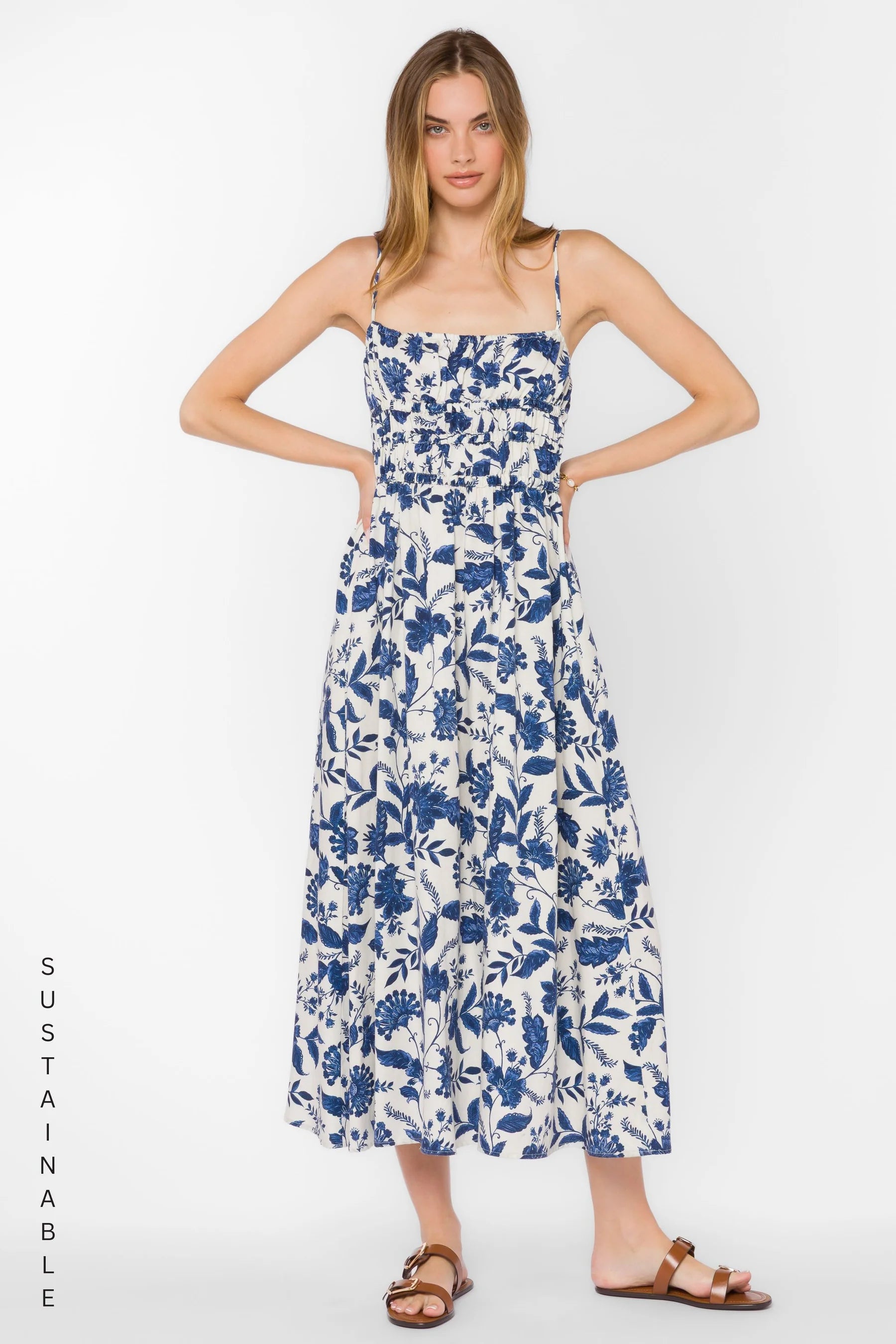 Velvet Heart Tanella Dress - Blue Jacobean