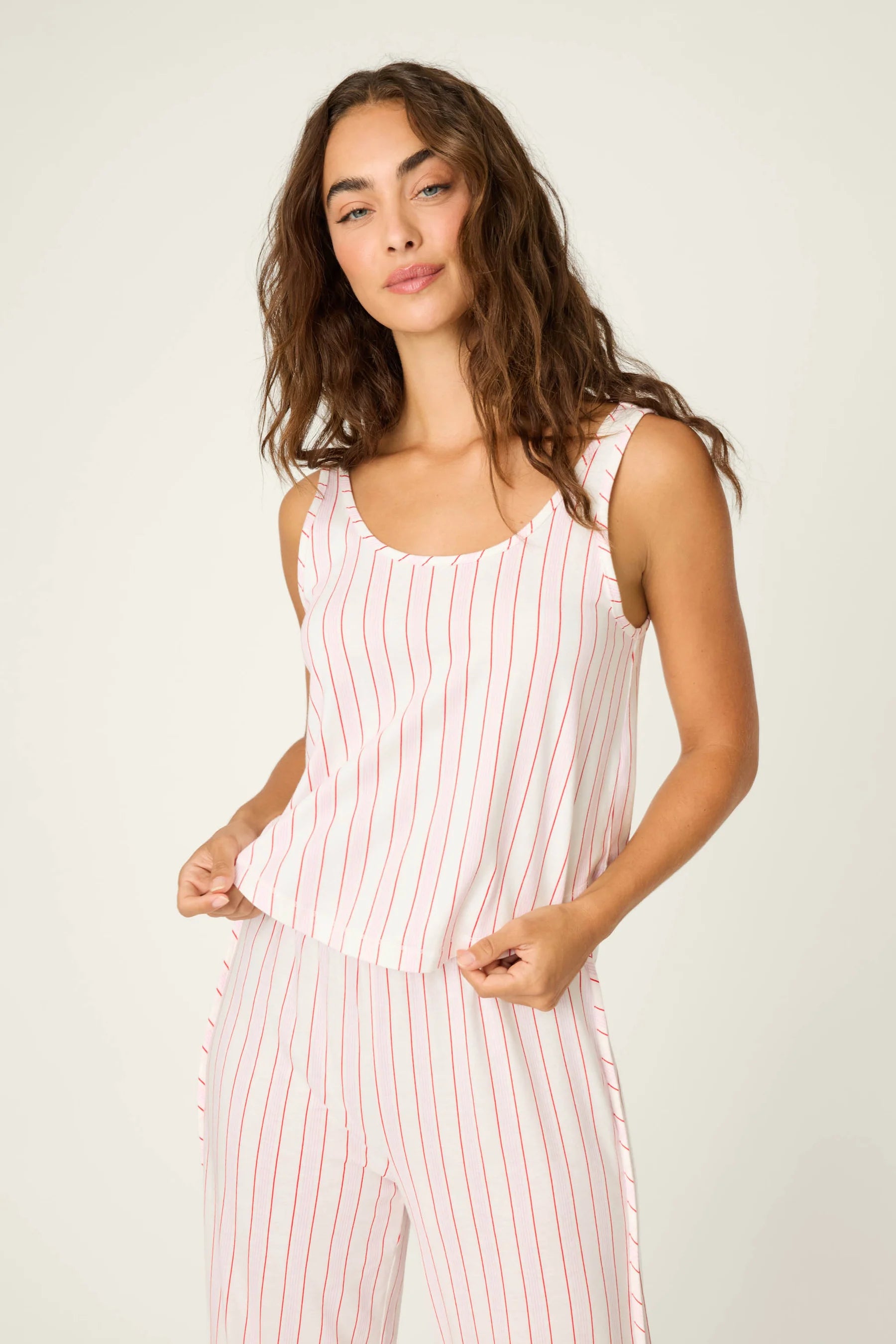 PJ Salvage Feeling Loved Tank + Pant Set - Ivory