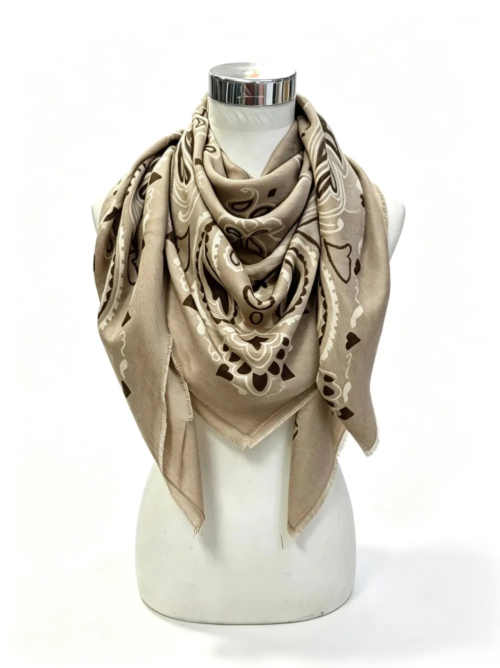 Lineta Bandana Scarf - Taupe