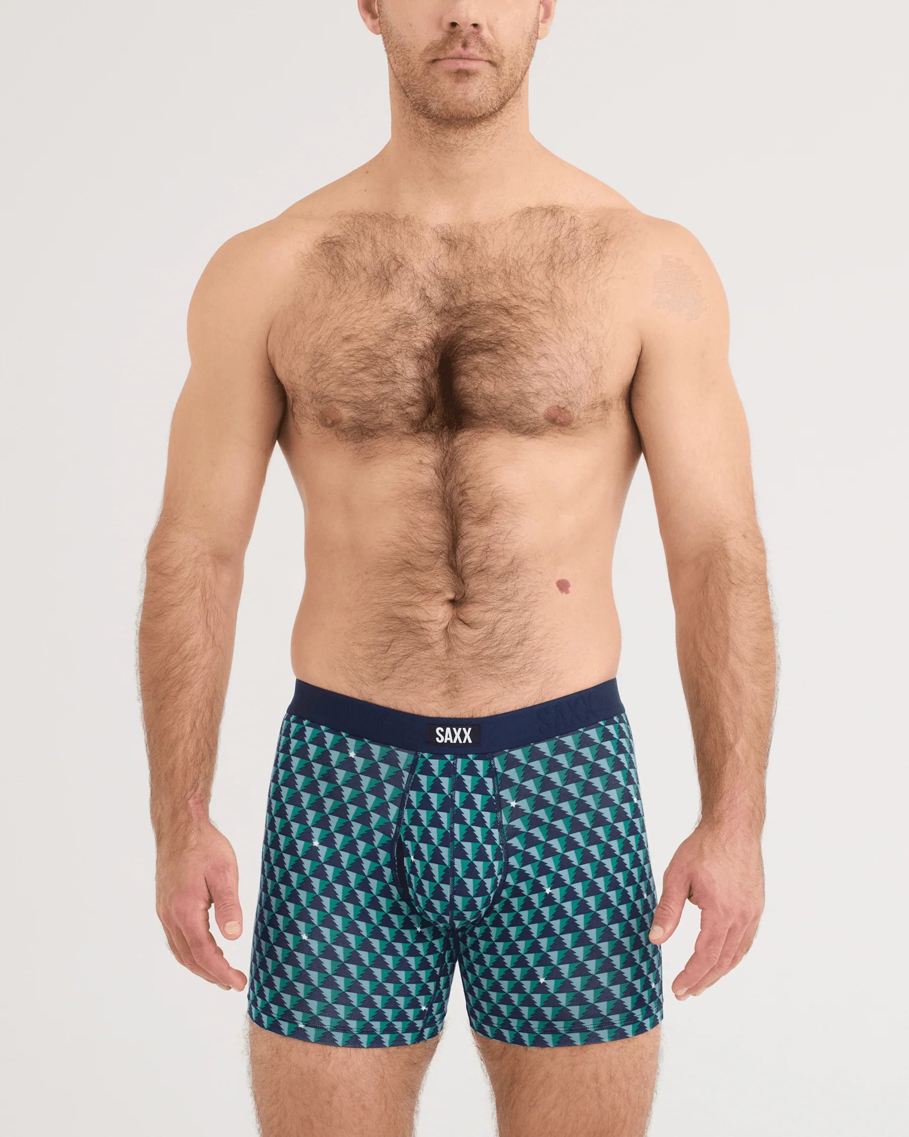 Saxx Vibe Xtra Soft Comfort Boxer Brief Fly - Tree Farm