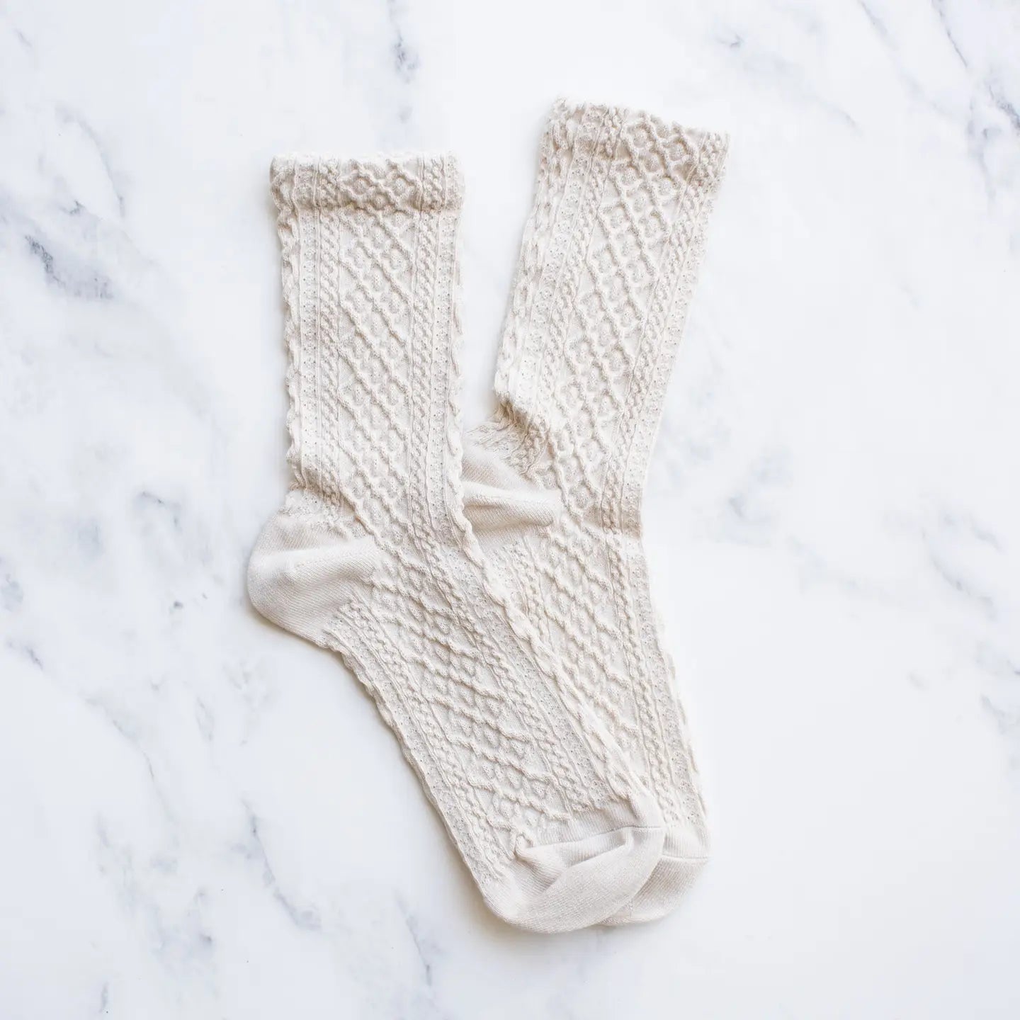 Tiepology Honeycomb Socks - Oatmeal