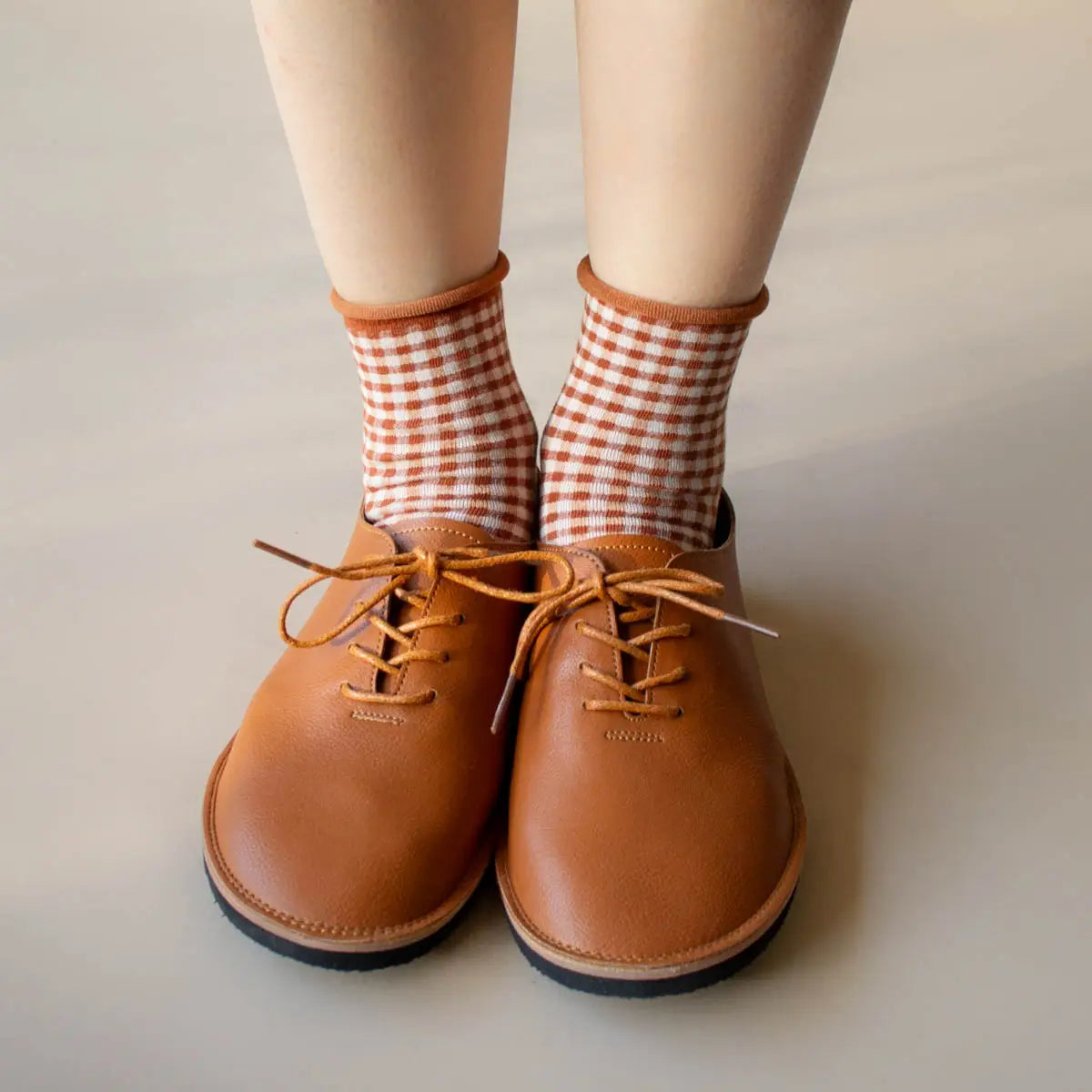 Tiepology Picnic Crew Socks - Rust