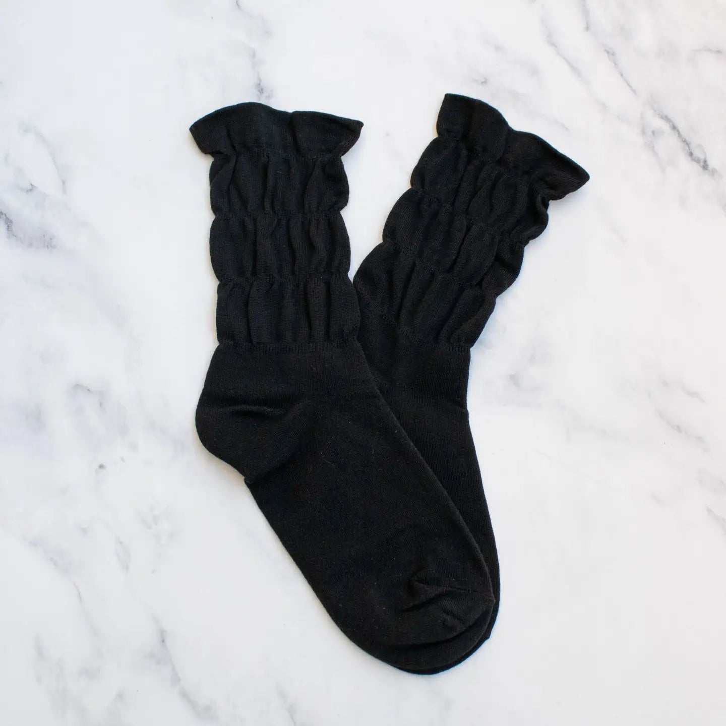 Tiepology Triple Ruffle Socks - Black