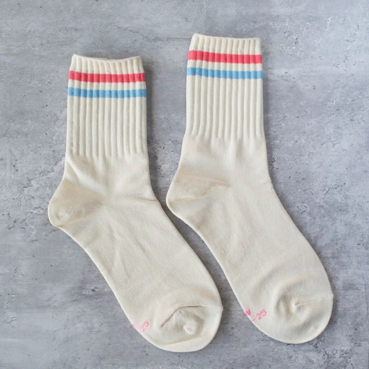Tiepology Women's Vintage Sport Socks - Cream