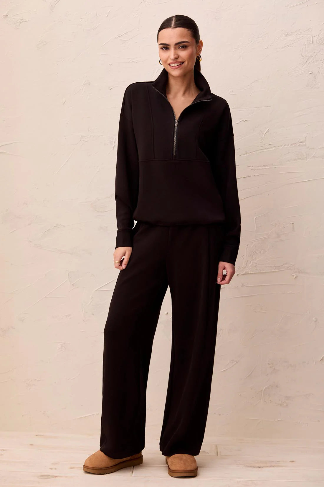 Tribal Techno Lux Half Zip - Black