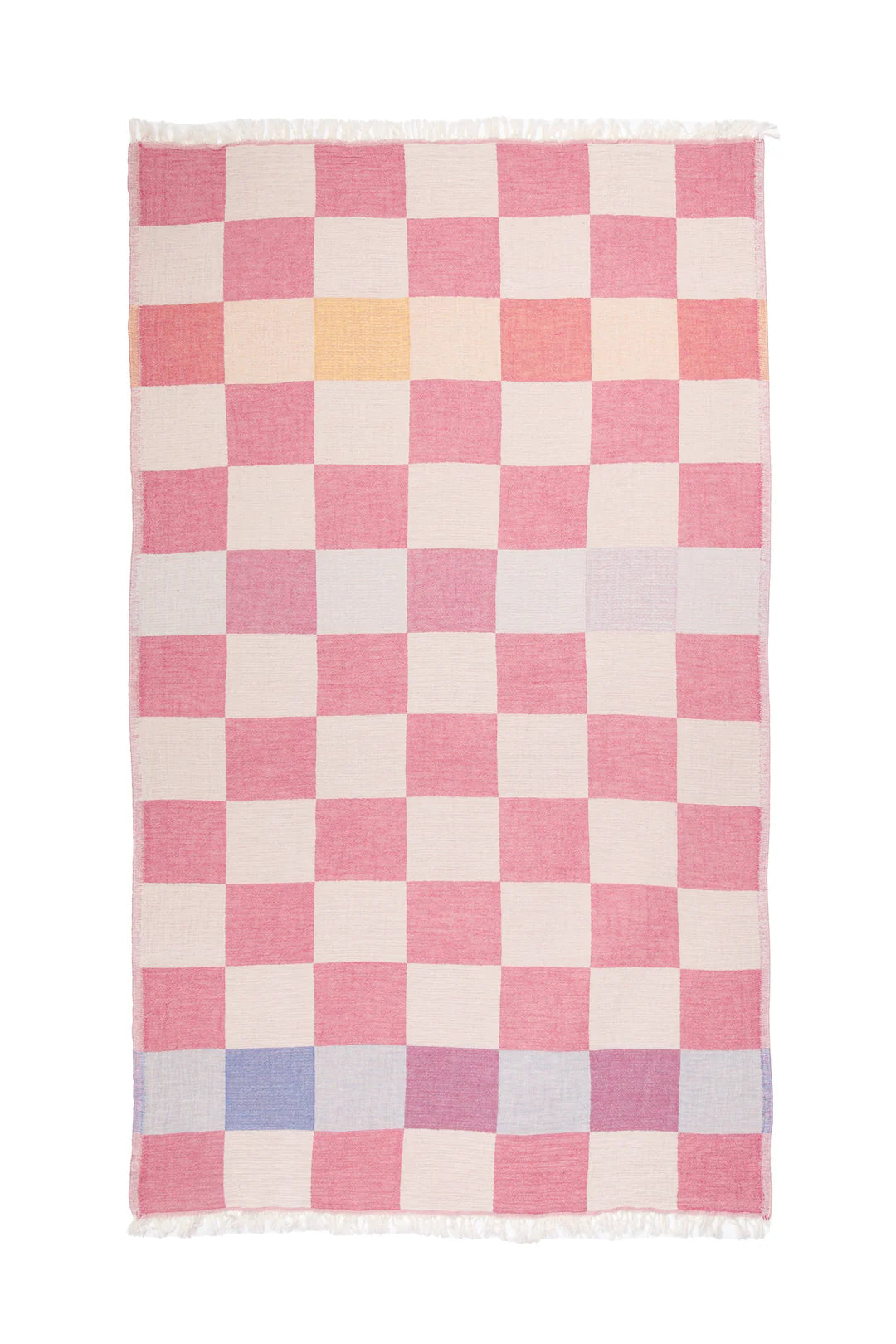Tofino Towel Co. The Beckon Checkered Towel - Pink Mix