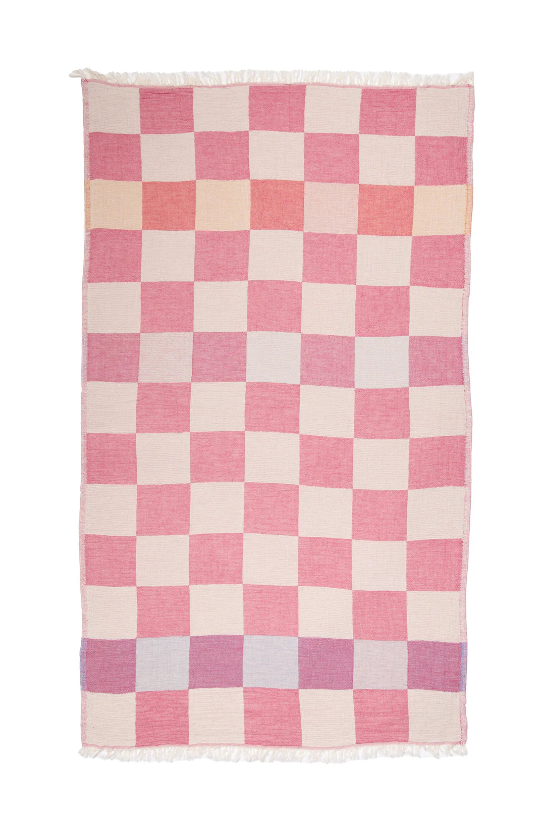 Tofino Towel Co. The Beckon Checkered Towel - Pink Mix