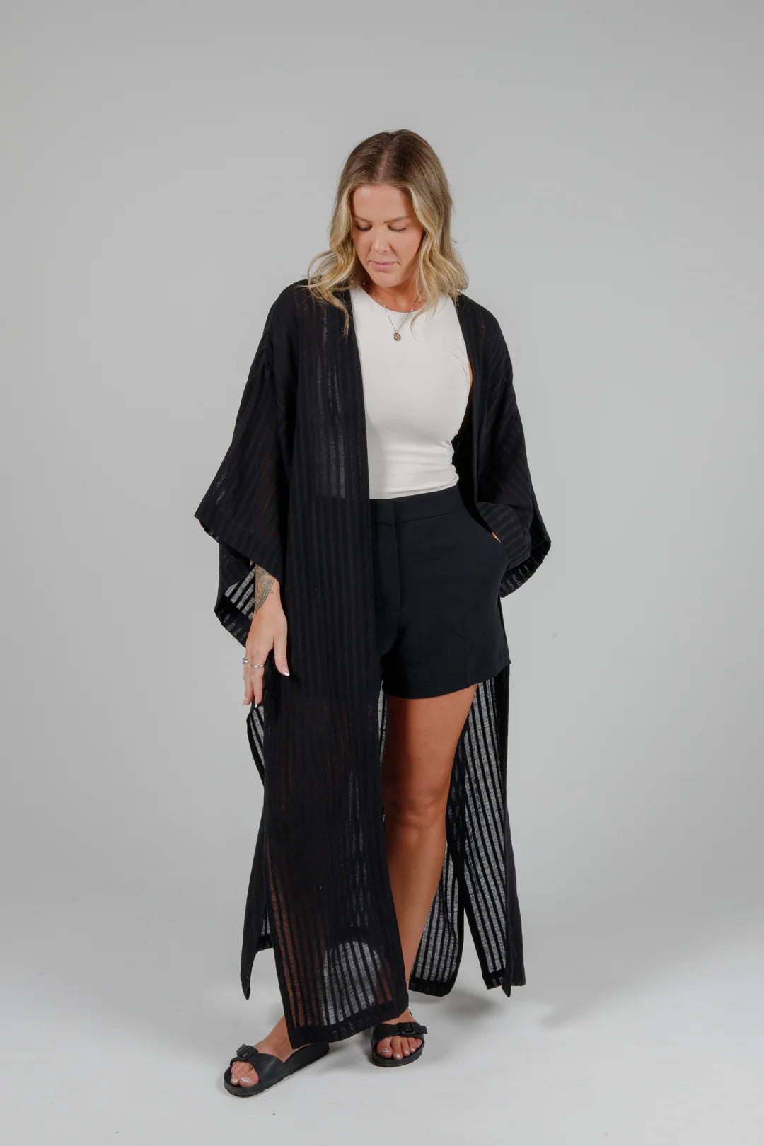 Tofino Towel Co. The Posey Open Coverup - Black