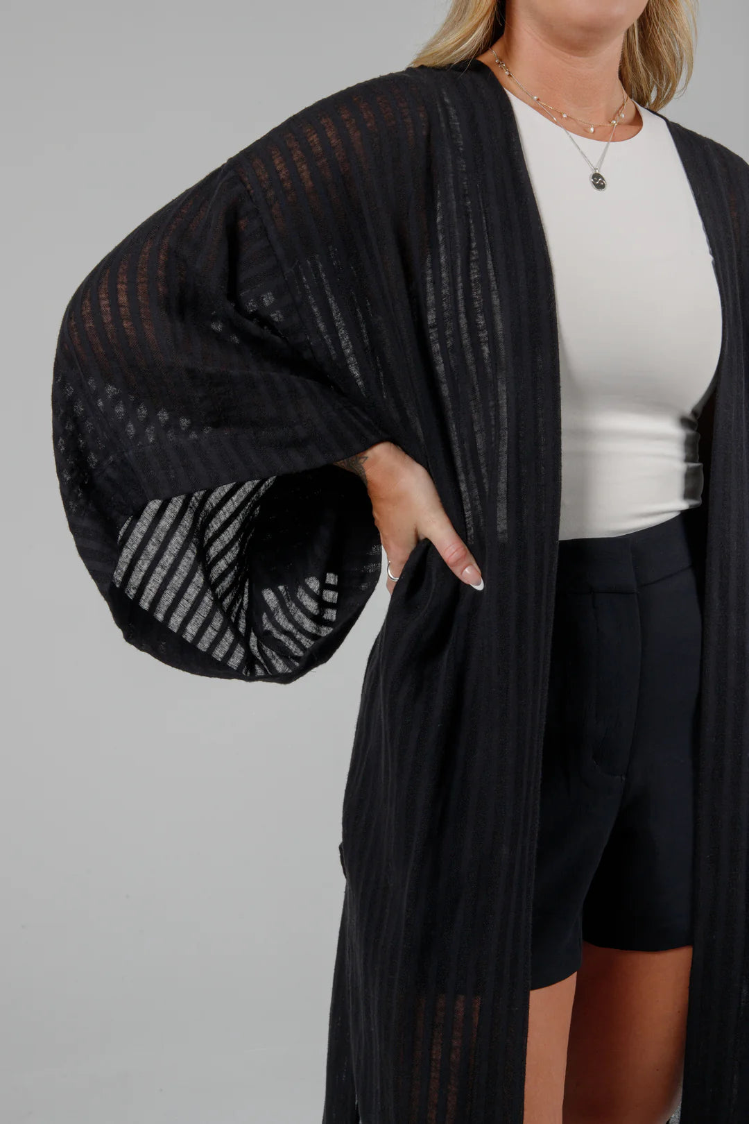 Tofino Towel Co. The Posey Open Coverup - Black
